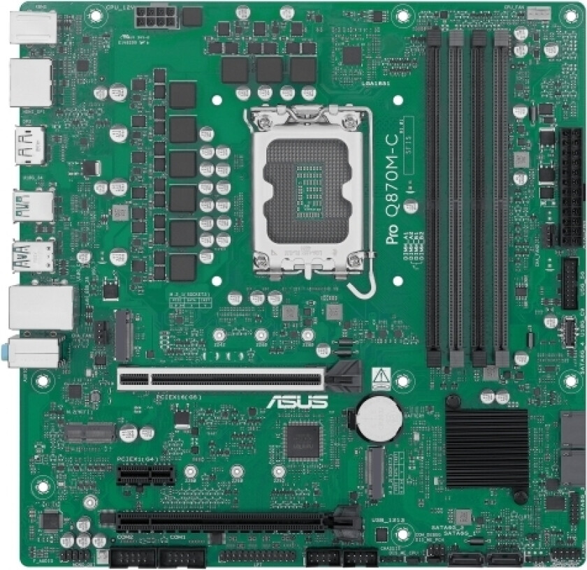 Asus Pro Q870m-C-Csm, Intel, Lga 1851 (Socket V1), Intel Core Ultra (Series 2), Ddr5-Sdram, 256 Gb, Dimm