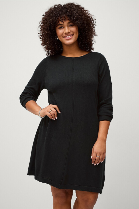 Kjole mShape L/S Abk Dress - Svart