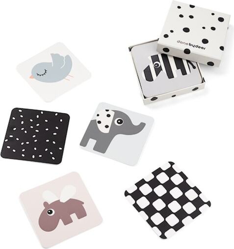 Kontrastkort for Baby 10-pakning Deer Friends Dony by Deer