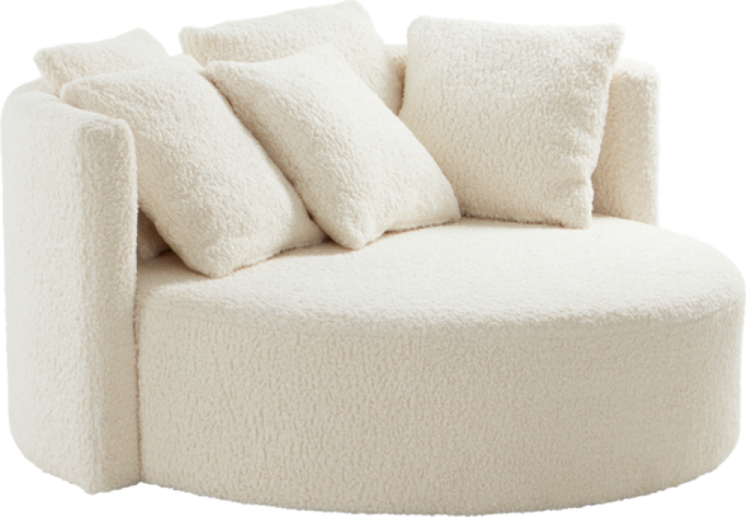 WYOMING MINI TEDDY barnesofa Naturhvit