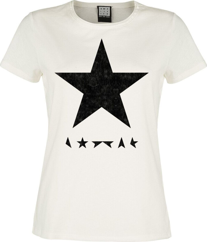 T-skjorte - Amplified Collection - Black Star - S til XL - Damer - antikk hvit