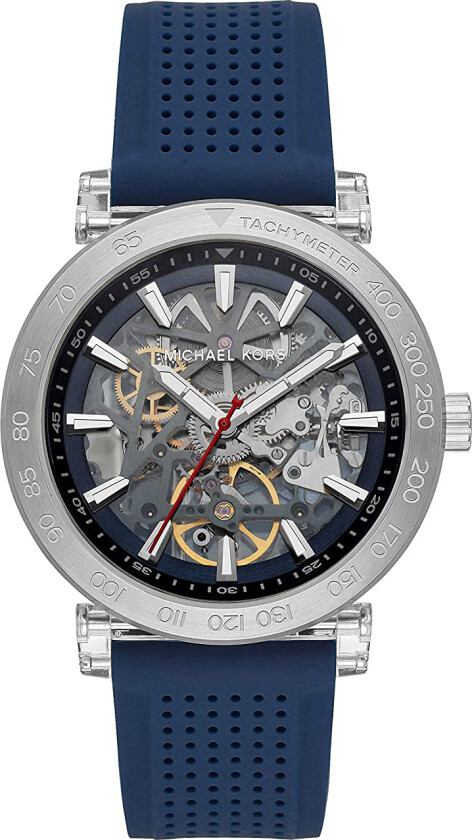 Herreklokke MK9040 Skjelettkuttet/Gummi Ø43 mm