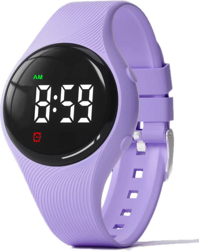 Vibrating Reminder Watch 15 Alarms 15GV4purple - Digital - Lilla - Unisex - Silikon - Akryl