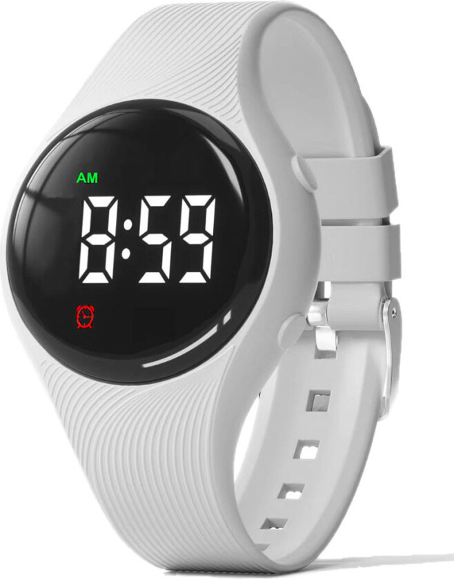 Vibrating Reminder Watch 15 Alarms 15GV4white - Digital - Hvit - Unisex - Silikon - Akryl