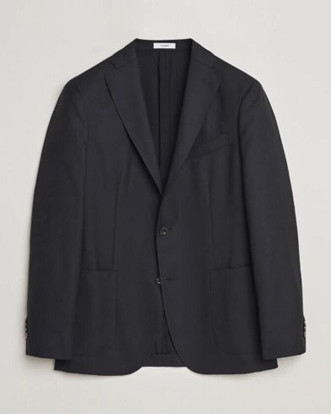 K Jacket Wool Hopsack Blazer Black