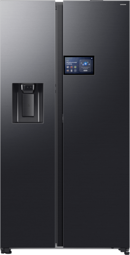 Kjøl- og fryserskap Side by Side Series 90 med 9" LCD AI Home 178 cm, Black Doi