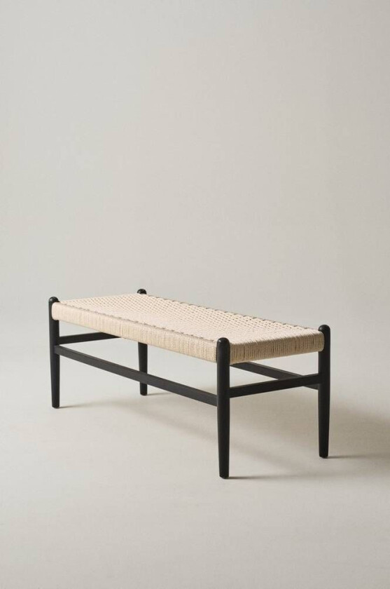 benk 120 cm Matt svart