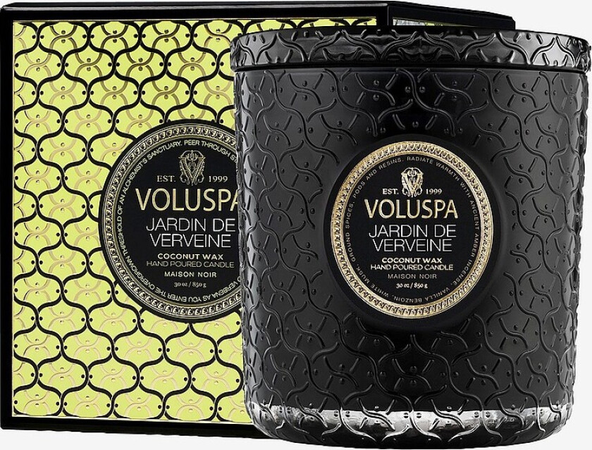 Jardin De Verveine Boxed Luxe Jar Candle 80H - Svart