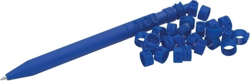 Uttrekkbar Kulepenn Letterpen Puzzle, Sett Med 2, Blå Bokstaver Som Følger Med Kan Festes Til Fatet - 1 Stk (253 3003)