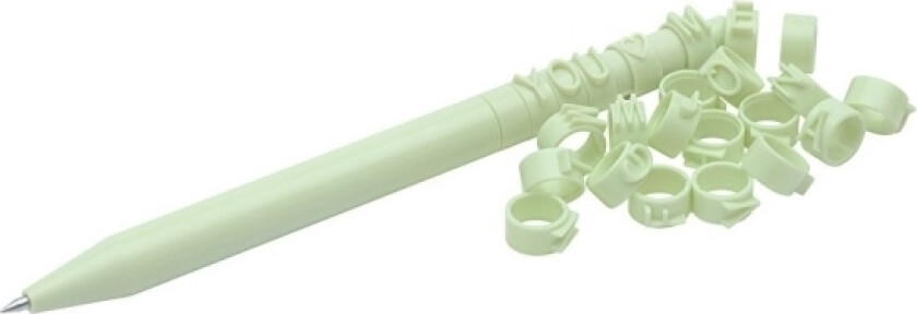 Uttrekkbar Kulepenn Letterpen Puzzle, Sett Med 2, Myntebokstaver Som Følger Med Kan Festes Til Fatet - 1 Stk (253 3011)