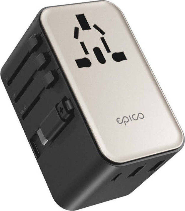 Bilde av UltraBoost Universal Reiseadapter 70W med 2 x USB-A 1 x USB-C - Titanium