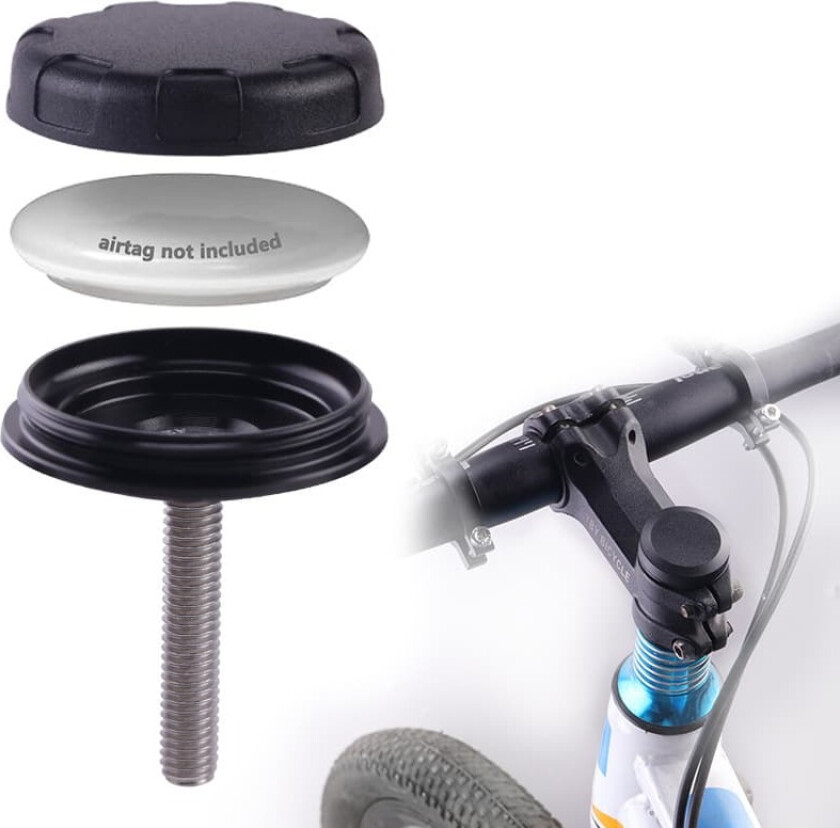 INF Bike AirTag Holder Mount, Anti-Theft Sykkel Headset Toppdeksel 0