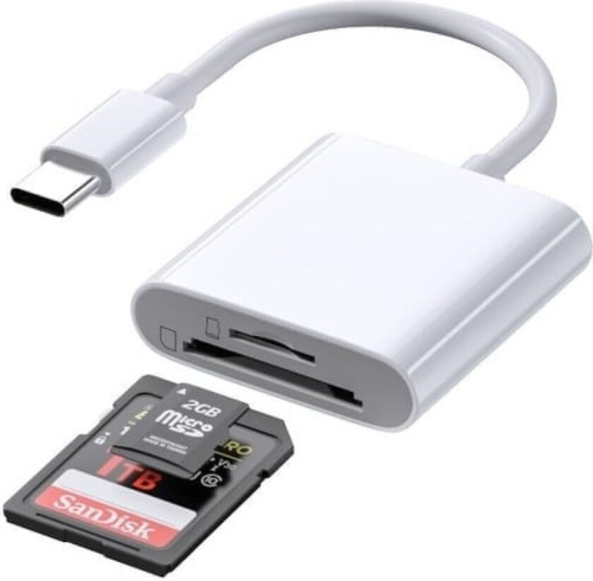 Kortleser SD/TF - USB-C Adapter