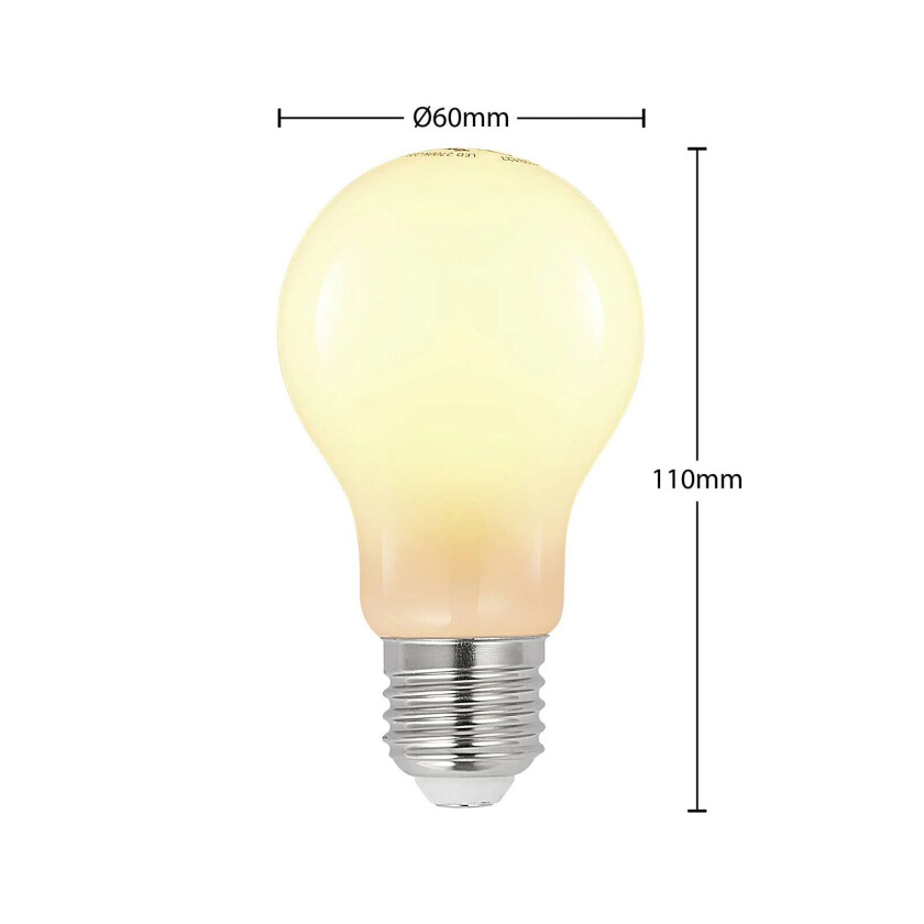 LED-pære E27 4W 2 700 K dimbar, opal
