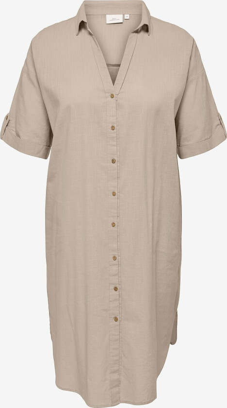 Skjortekjole carCoco SS Blk Shirt Dress Wvn - Grå