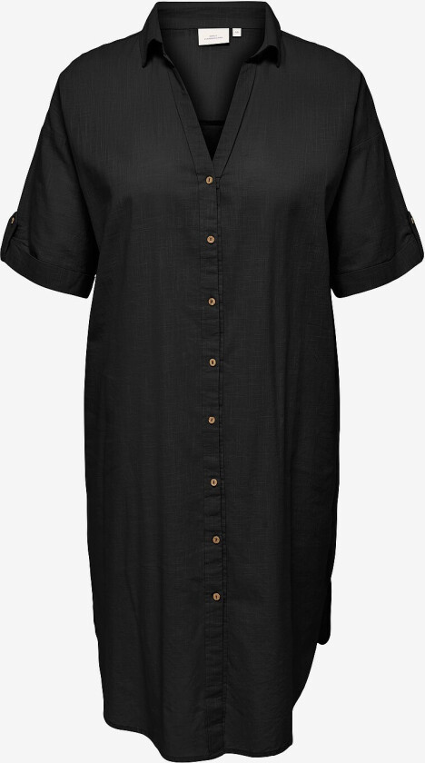 Skjortekjole carCoco SS Blk Shirt Dress Wvn - Svart