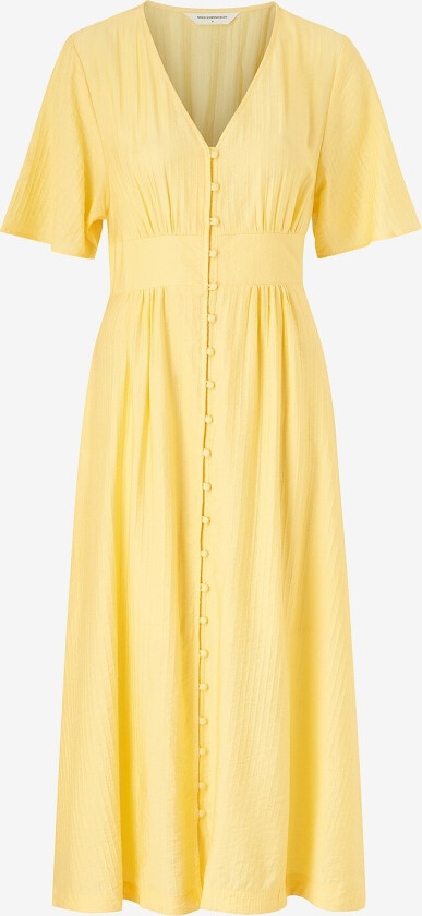 Maxikjole mschJasmille Vlora SS Dress - Gul