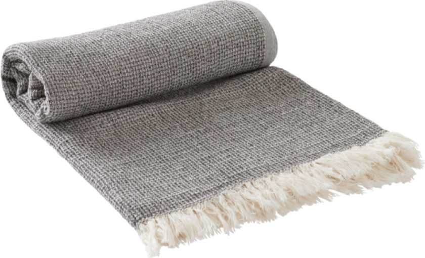 pledd 130x170 cm Svart matt svart