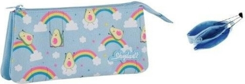 Pencil Case Sachet 23X10cm Rainbow And Avocado