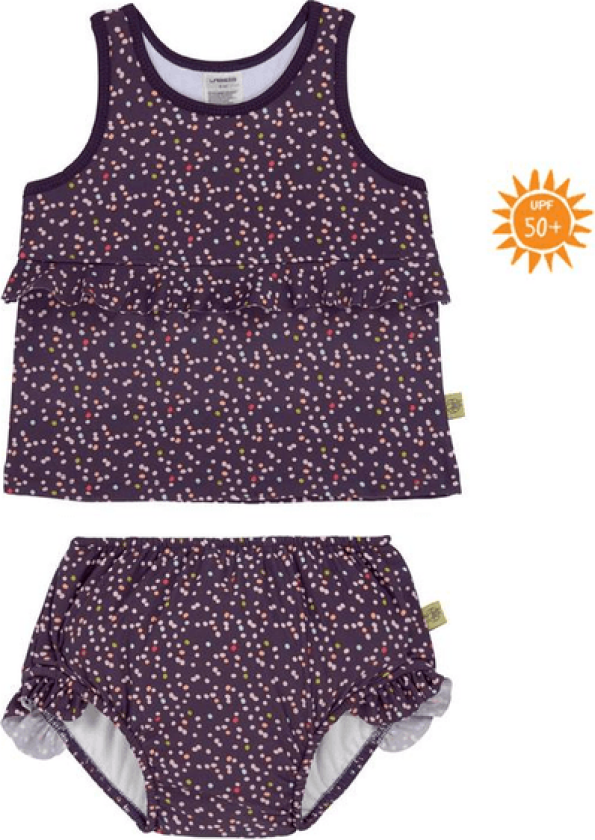 Tankini med badebleie Multidots