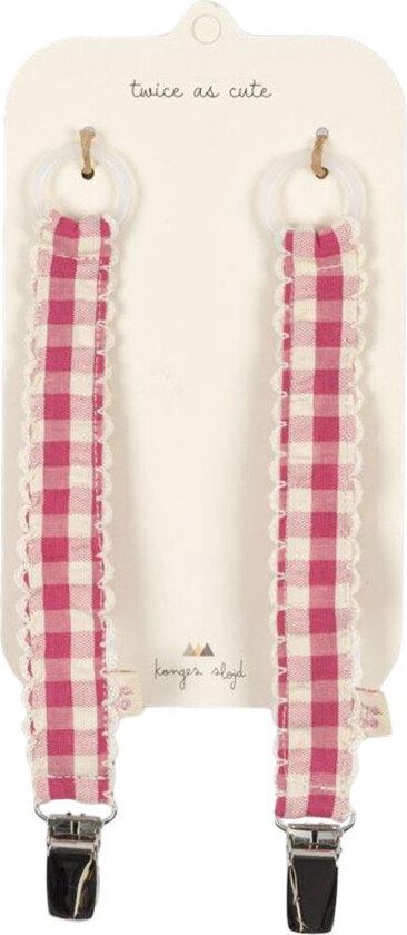 2-pakning Smokkstropp Bubblegum Check | Rød | 0