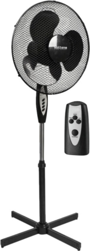 GULVVIFTE SORT + FJERNKONTROLL 40cm