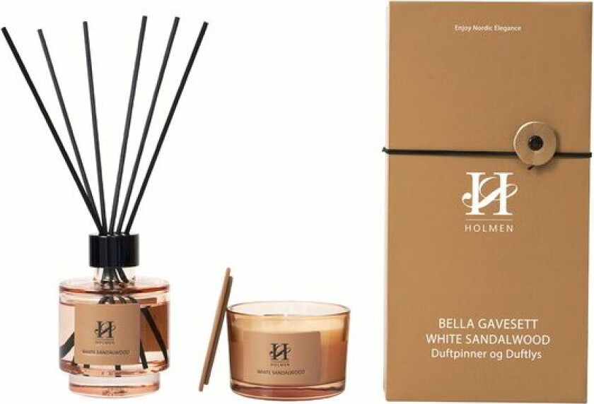 Bella gavesett White Sandalwood 23x11,5x8 cm brun