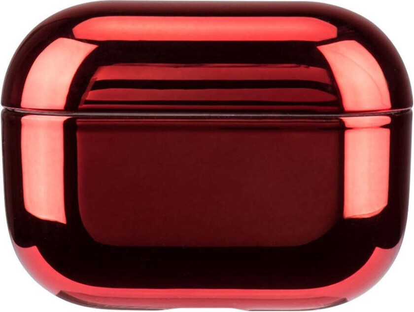 Apple AirPods Pro (2. Gen.) Hardt Plast Deksel med Metallisk Overflate - Rød