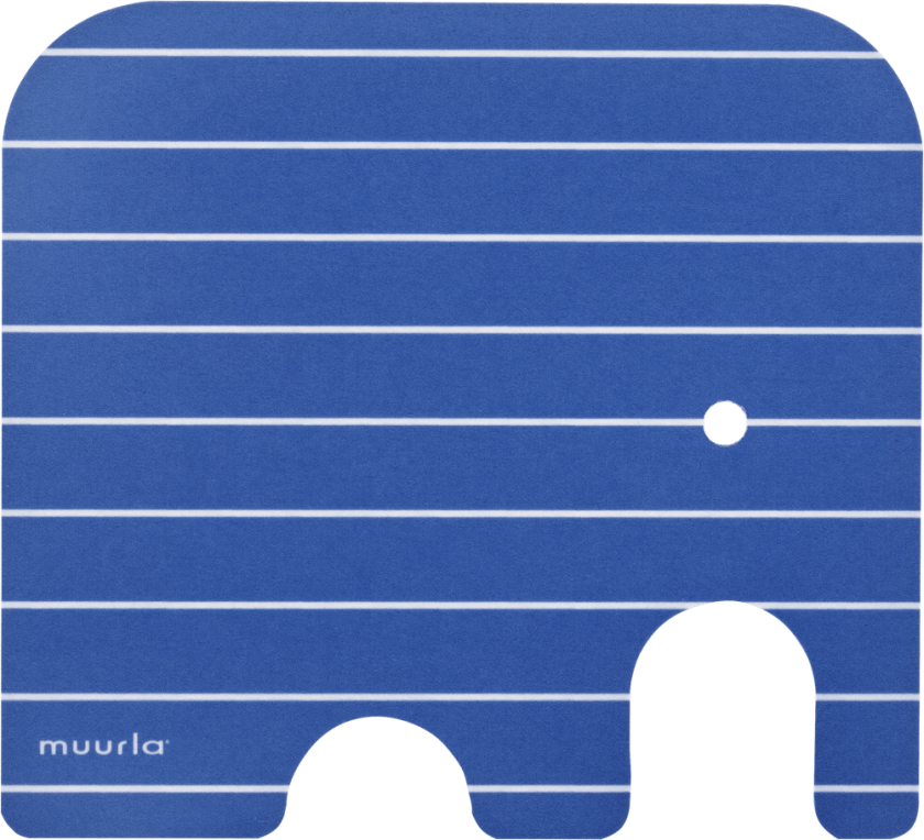 Elephant glassbrikke 11x10 cm Blue