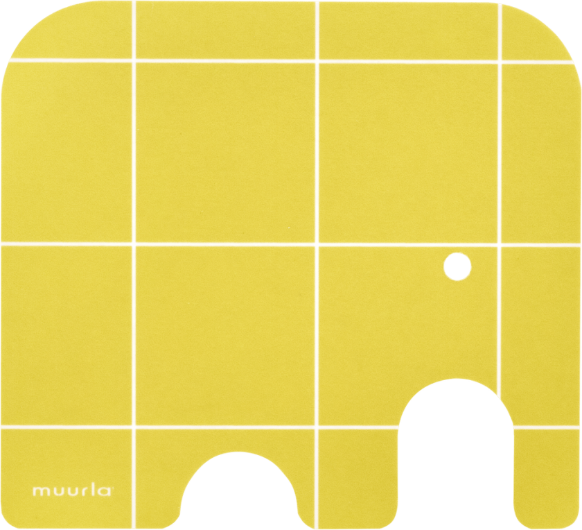 Bilde av Elephant glassbrikke 11x10 cm Yellow