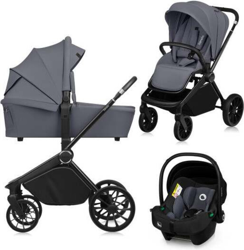 MIKA Plus 3-in-1 Duovogn, Grey Stone -  Duovogner & Kombivogner - Polyester,PU