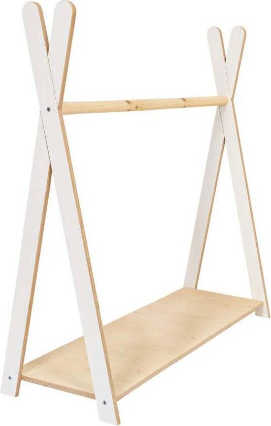 Meowbaby Tipi Knaggrekke L, Hvit - Klesskap & Stumtjenere - Plywood
