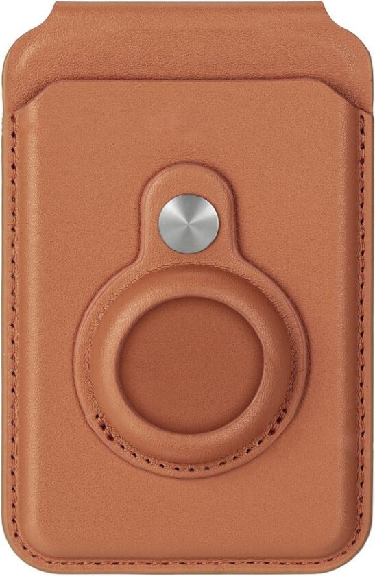 INF Magsafe Tracker-lommebok: Skinnkortholder med AirTag-spor Brun
