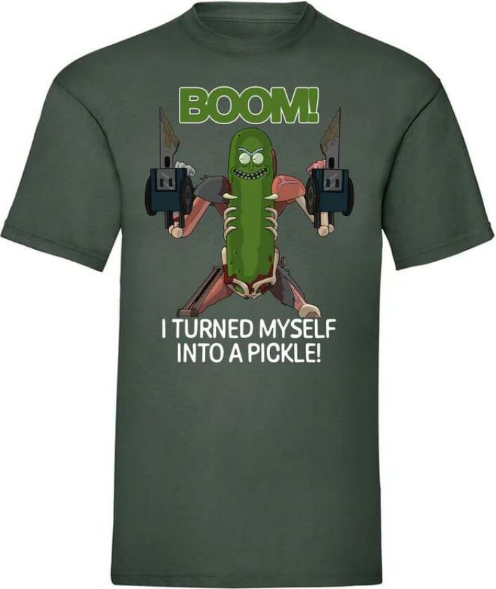 T-skjorte - I turned myself into a Pickle! - S til XXL - Herrer - grønn