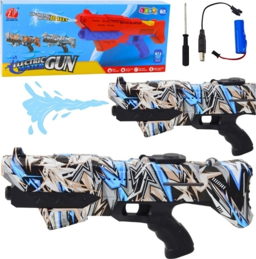 Vannrifle Elektrisk Automatisk Graffiti Blue Range 10M Lean Leker