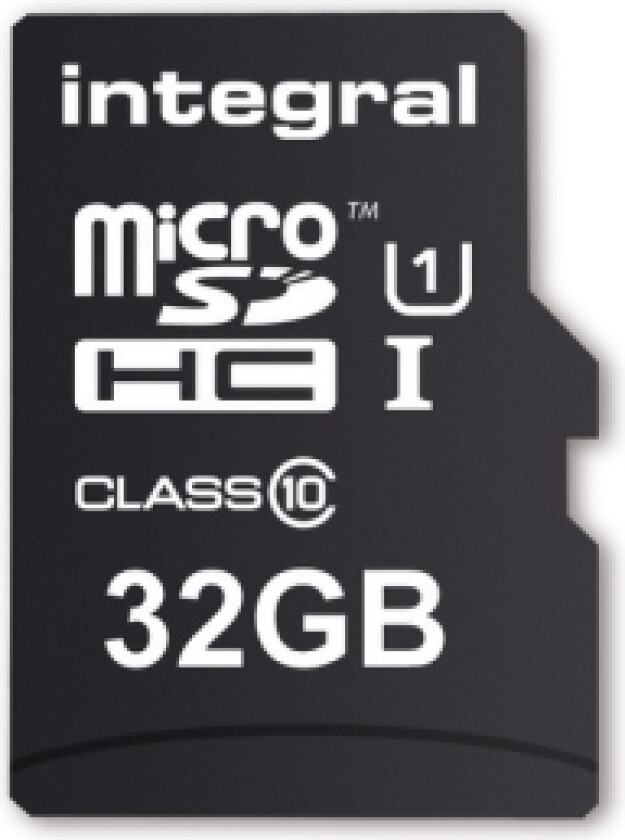 Integral Smartphone And Tablet - Flashminnekort (Microsdhc Til Sd-Adapter Inkludert) - 32 Gb - Class 10 - Microsdhc Uhs-I