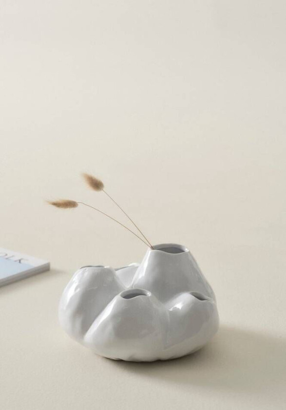 CAVE vase Matt hvit hvit