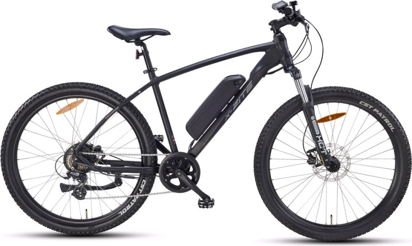 EL-sykkel MTB 27,5" E-2707 36V-10,4Ah mattsort 48cm