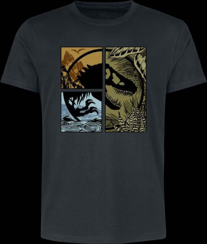 T-skjorte - Jurassic World - District Logo - S til 3XL - Herrer - svart