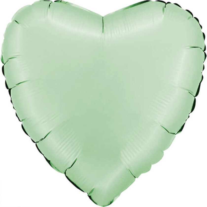 Folieballong Hjerte Satin Glazed Mint
