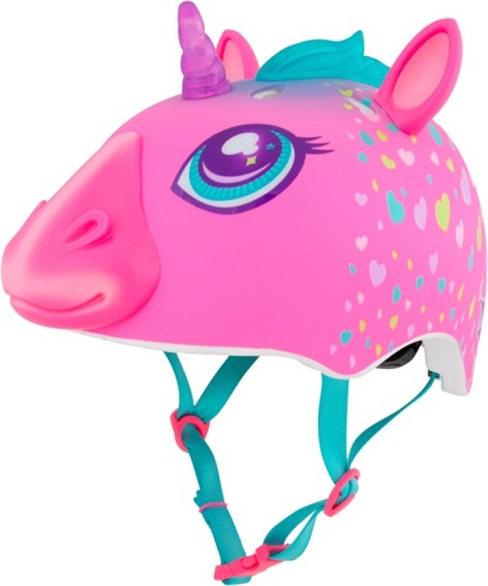 Sykkelhjelm Raskullz Unicorn med lys 50-54cm
