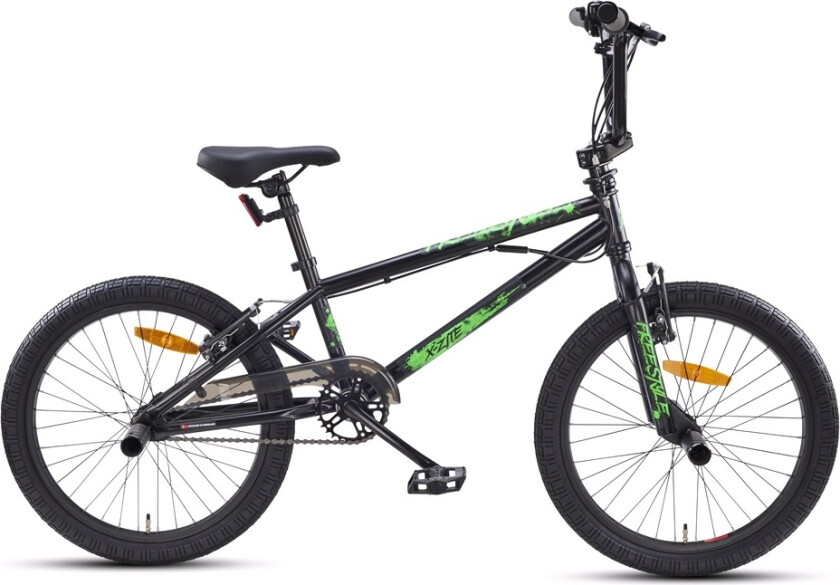 BMX 20" Freestyle sort/grøn