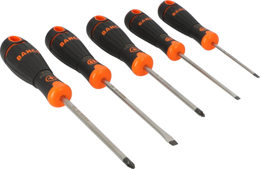 Fit skruetrækkersæt kærv/PZ, 5 dele