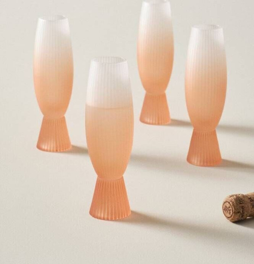 PEACH champagneglass 4-pk Aprikos
