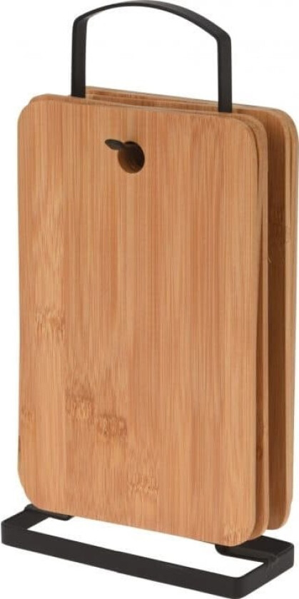 Mondex bambus skjærebrett 22x14cm 6 stk. med stativ