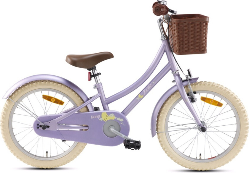 Sykkel 18" alu. Luna Purple m/kurv