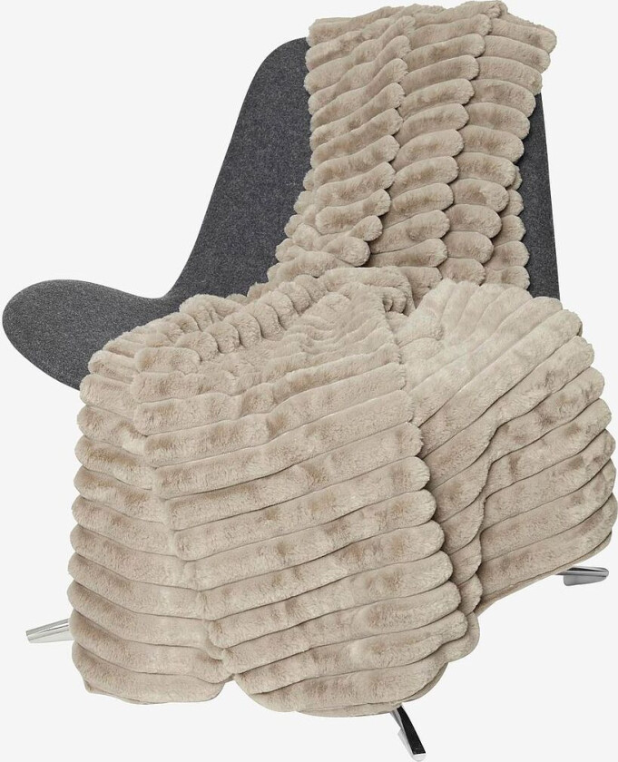 Pledd Stripy, Beige