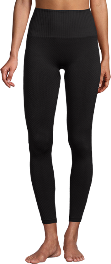 Seamless Graphical Rib High Waist Tights Black S