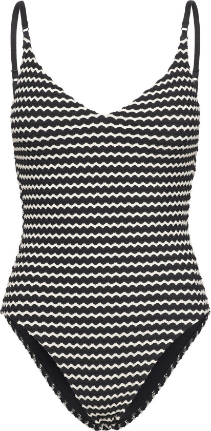 Mesh Effect V Neck Piece Badedrakt Badetøy Black Seafolly