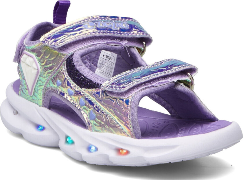 Clematis Kids Sandal W/Lights Sport Summer Shoes Sandals Multi/patterned ZigZag
